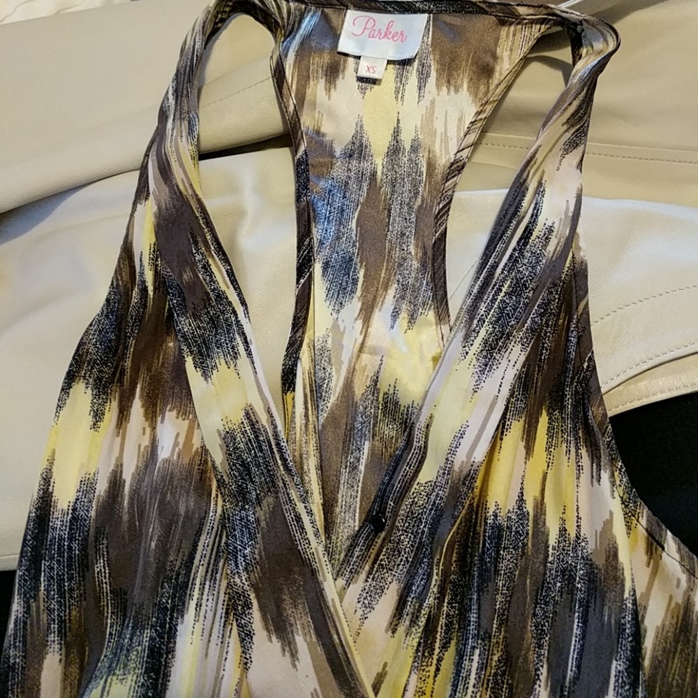 Parker Silk Print Dress - Picture 2 of 2